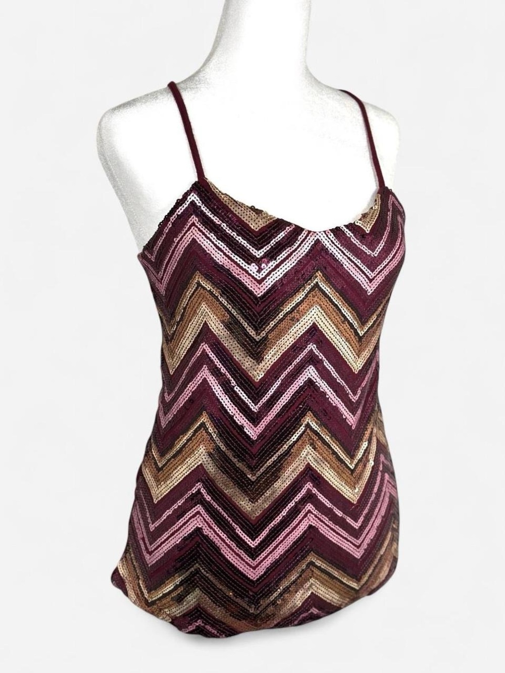 Vintage Dynamite Y2K Sequin Tank Top, Size Small